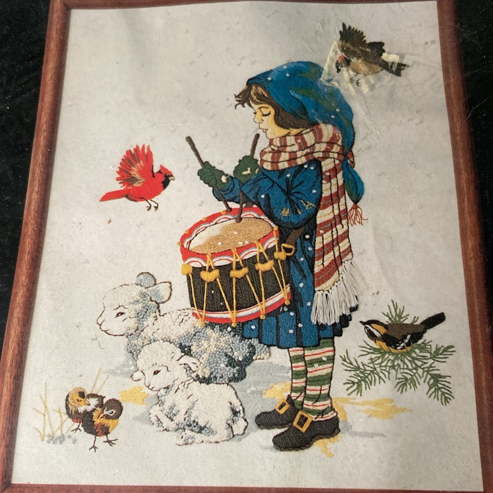 Vintage 1978 Dimensions crewel kit‎ “little Drummer”. Persian wool 16 x 20